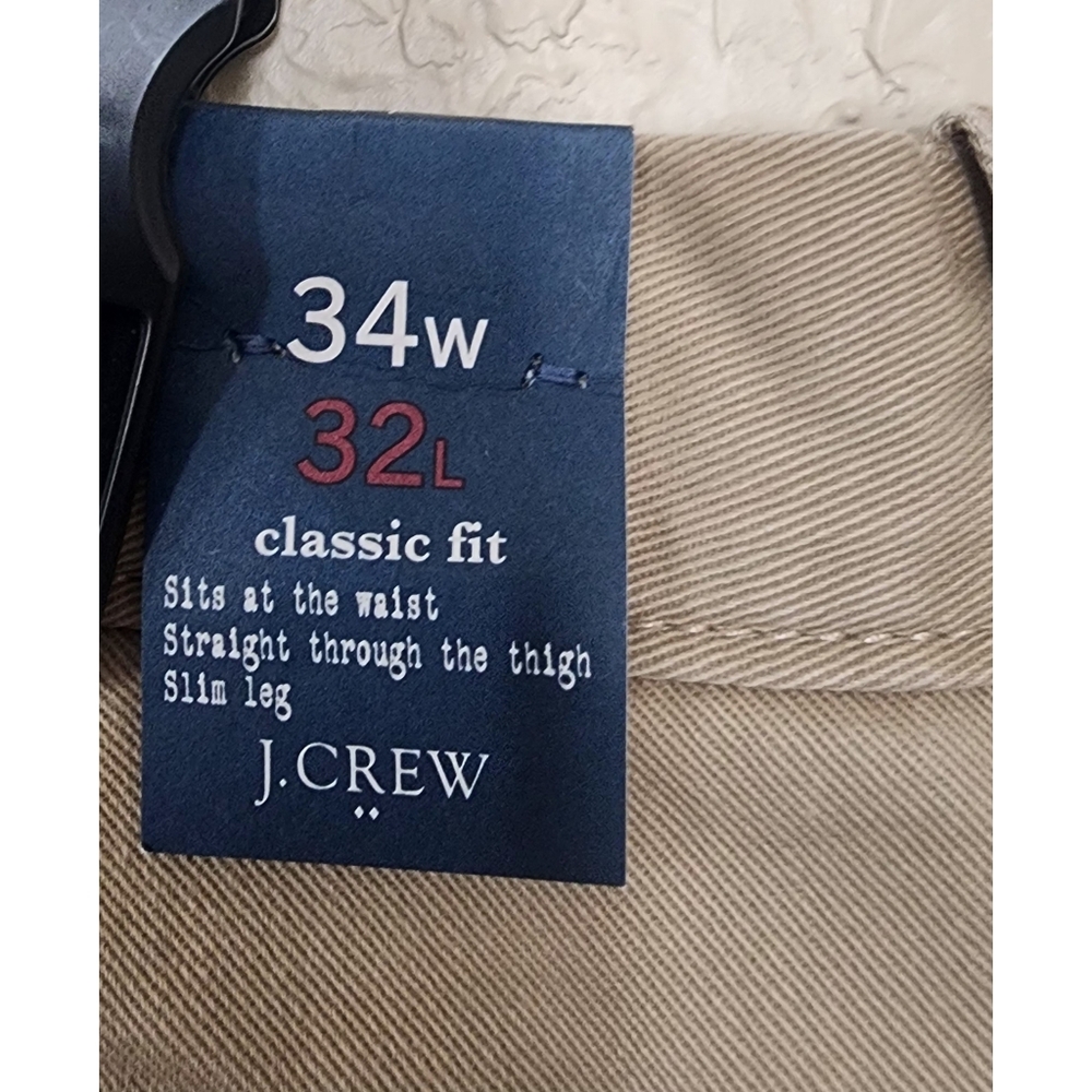 New J. Crew High-Rise Girlfriend Chino Pants in Khaki color Size 34X32 - Picture 11 of 11
